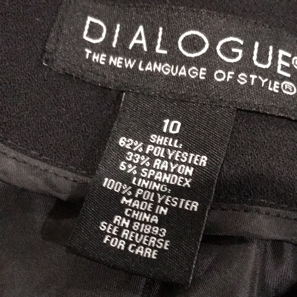 Dialogue Women Blazer Suit Jacket Size 10!in Black - Picture 10 of 12